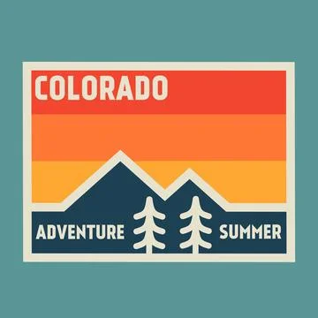 Colorado Mountain Lines Illustrazione stock