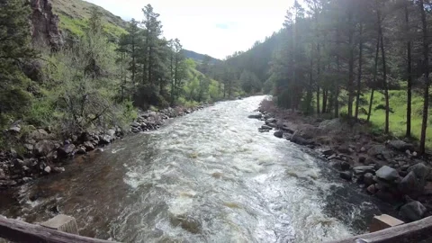 Colorado Mountain rivers 4K footage Stock Footage