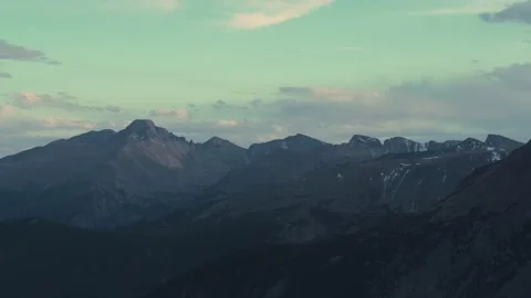 Colorado mountains clear sky late afternoon Stock Footage