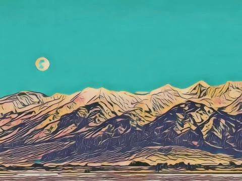 Colorado Mountains Stock Illustration