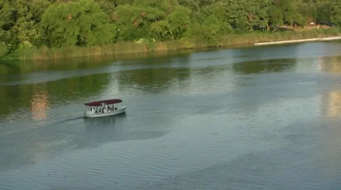 Colorado River Boat Stock Footage 1077762