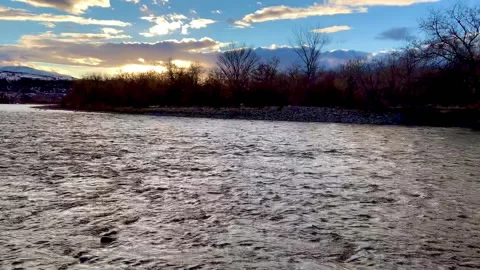 Colorado River at dusk Stock Footage 197394712