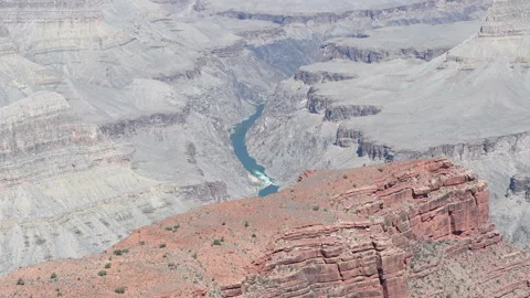 Colorado River flowing through the Grand Canyon, Arizona, USA Stock Footage 319601000
