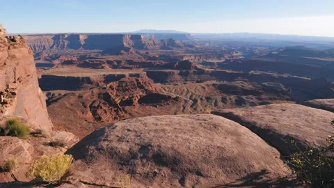 Colorado River Make Deep Canyon In Deadhorse National Park From High View Point Stock Footage 236905136