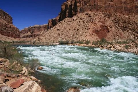 Colorado river rapid Foto stock