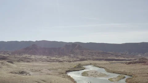 Colorado River Red Cliffs Drone Stock-Footage 186758538