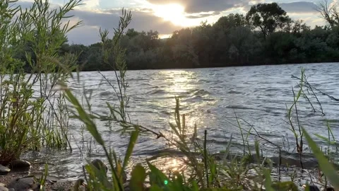 Colorado River at sunset Stock Footage 197586229