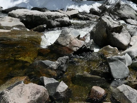 Colorado Rocky Mountains Roaring Fork River rapids 4K Stock Footage 76363033