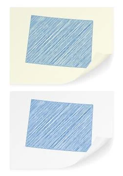 Colorado scribble map 스톡 일러스트