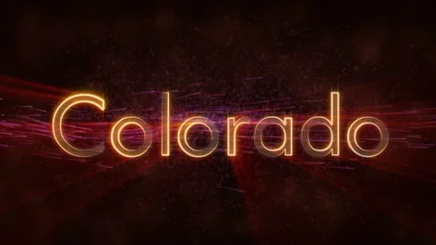 Colorado - Shiny looping state name text animation Stock Footage 99573707