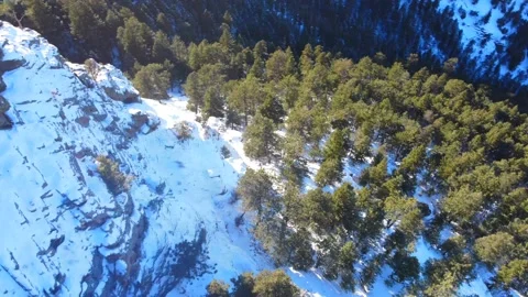 COLORADO  SNOWY CLIFF Stock Footage