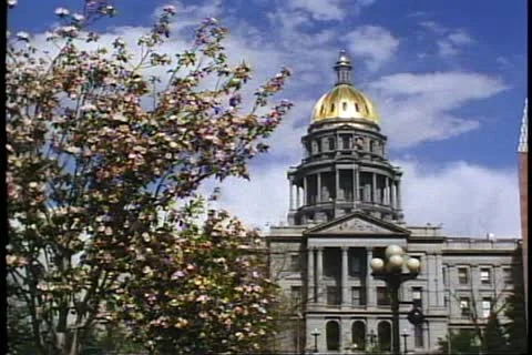 Colorado State Capital building, Denver, Colorado Stock Footage