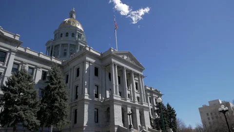 Colorado State Capitol Low Angle Stock Footage 234196339