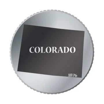 Colorado State Coin Stock Illustration