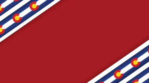Colorado State Flag Border Frame Animation for Colorado Day Celebration Bac.. Stock Footage 340329115