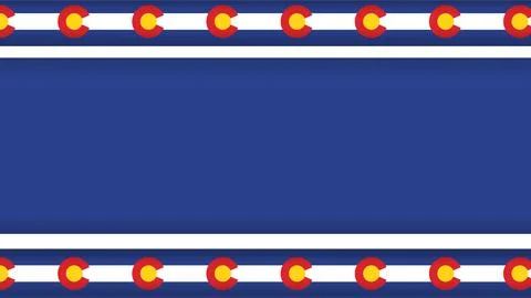 Colorado State Flag Border Frame Background for Colorado Day. Stockillustratie