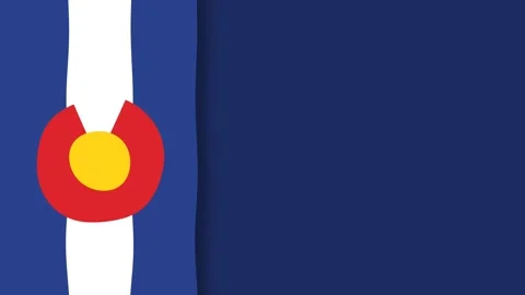 Colorado State Flag Graphic Motion Background for Colorado Day Celebration. Stock Footage 340329574