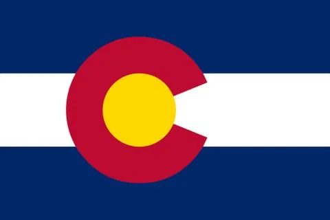 Colorado state flag Stock Illustration