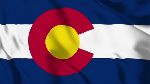 Colorado State Flag Loop 4K Stock Footage 243873726