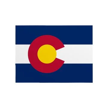 Colorado State Flag Map Stock Illustration