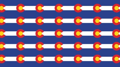 Colorado State Flag Repeating Pattern Background for Colorado Day Celebration Stock Footage 340329225