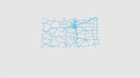 Colorado State Line Map Self Drawing Animated Overlay, Alpha 4K Видео 340293224