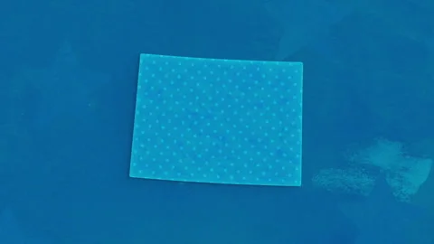 Colorado State Map with Blue Dotted Texture Vídeos de archivo 347257377