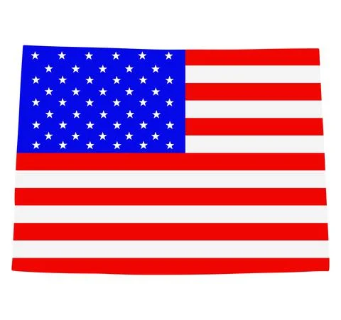 Colorado state map vector silhouette illustration. Stock Illustration