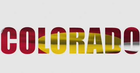 Colorado state name with american flag w... | Stock Video | Pond5