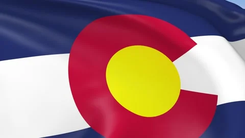 Colorado State Waving Flag Background Loop Stock Footage 317846026