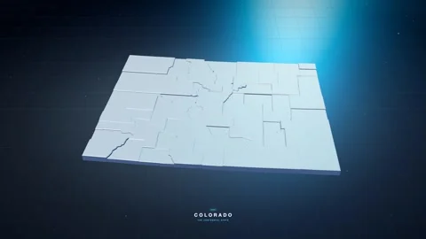 Colorado USA state map with glowing tech digital network style Stock Footage 340613880