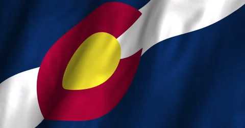 Colorado Waving Flag-4K Stock Footage 47308960