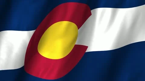 Colorado Waving Flag Stock Footage 12248954