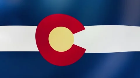 Colorado Waving flag Stock Footage 297320629
