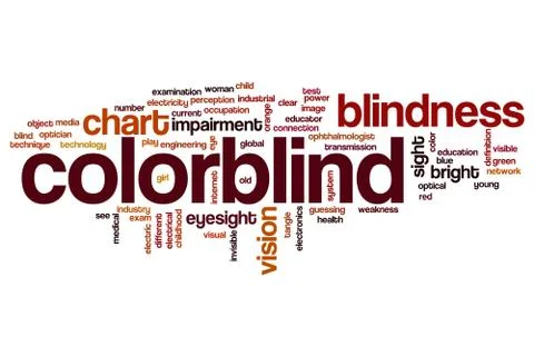 Colorblind word cloud Stock Illustration