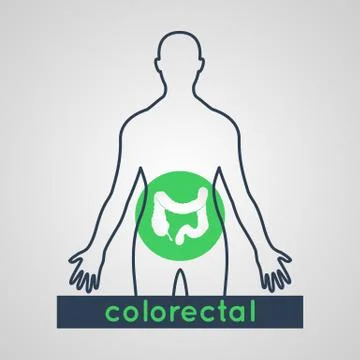 Colorectal logo vector Stock Illustration