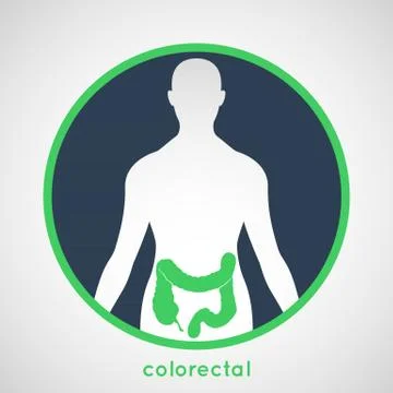 Colorectal logo vector Stock Illustration