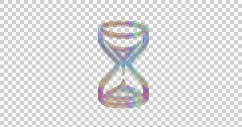 Colored 3 d motion graphic of hourglass rotating overlay Vidéo 54620142