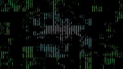 Colored 3D rendering background of yellow, white dots of different sizes on Stock Illustration