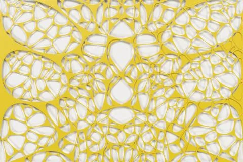 Colored 3d voronoi organic structure on white background Illustrazione stock