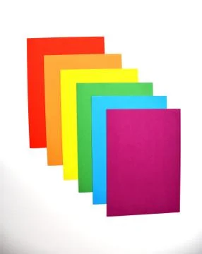 Colored a4 sheets on white background violet color 스톡 사진