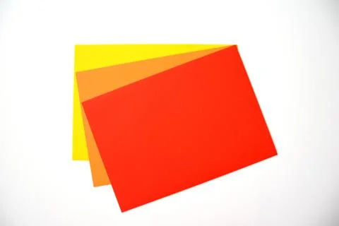 Colored a4 on white background red color 스톡 사진