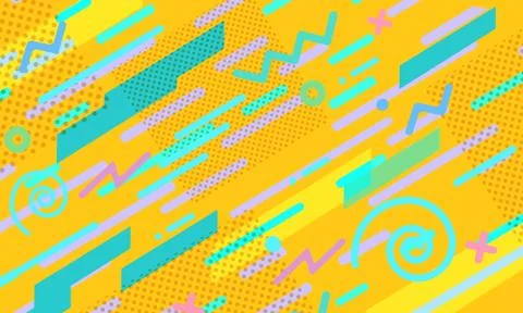 Colored abstract background 80s style Stock Illustration