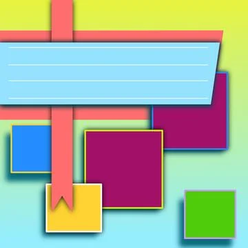 Colored abstract background with squares and rectangles in different colors Stock Illustration