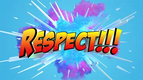 Colored abstract explosion with message Respect!!! in 4K Stockbeeldmateriaal 142486043