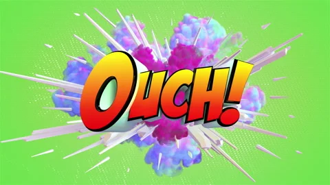 Colored abstract explosion with text Ouch! in 4K 스톡 동영상 142483510