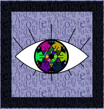Colored abstract eye Illustrazione stock
