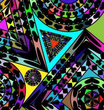 Colored abstract figures Stock Illustration