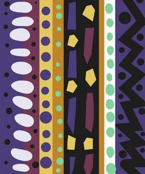 Colored abstract geometric pattern of the eighties, African motifs Illustrazione stock