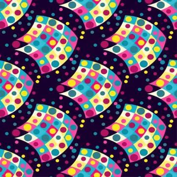 Colored abstract geometric seamless pattern Stock Illustration